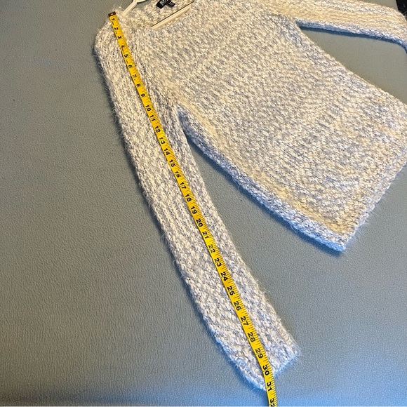 Buffalo David Bitton blue/white ultra fluffy eyelash sweater - Picture 7 of 12